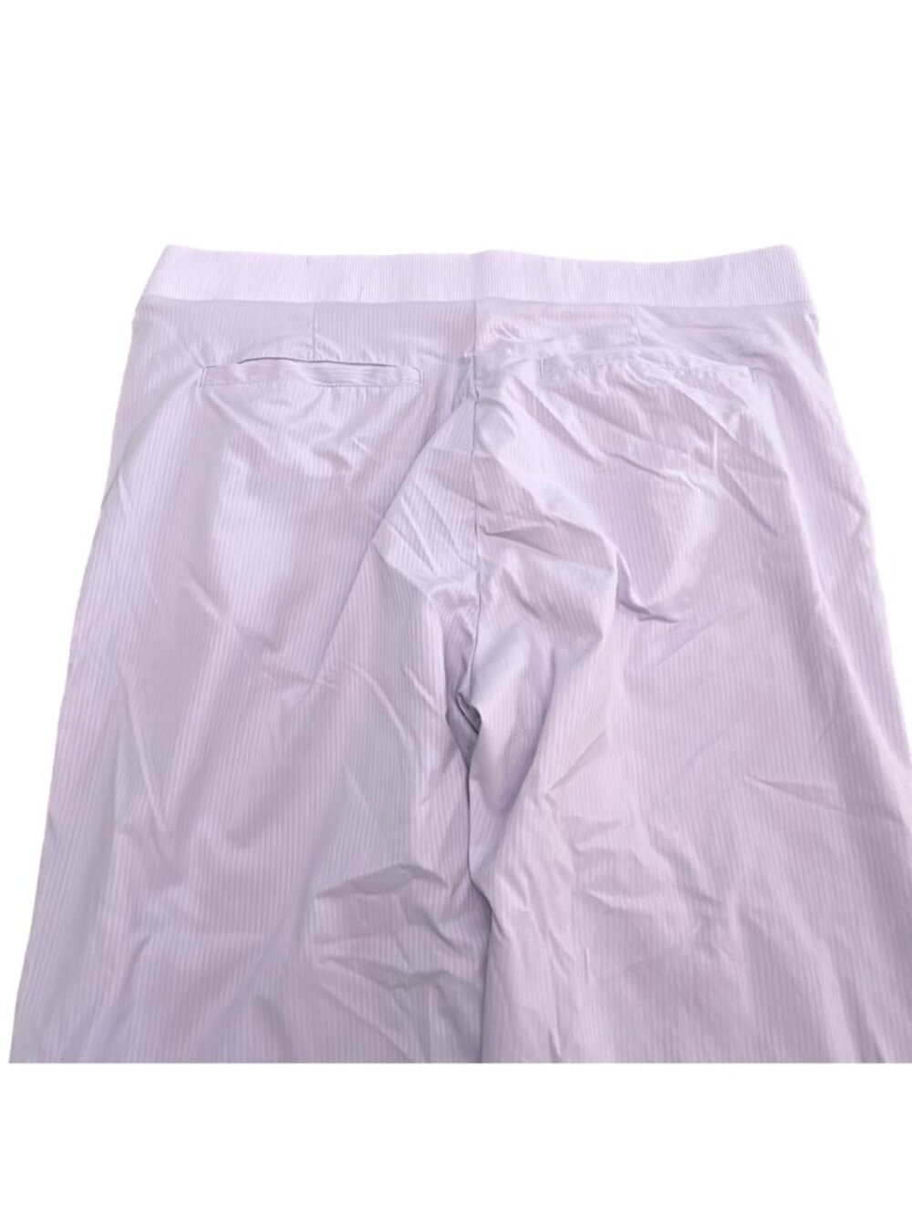 Chico's Pants Size 1 M Purple Zenergy Striped UPF Bungee Cropped Capri Women - Picture 4 of 11